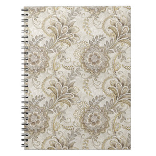 Carnet Motif artistique floral paisley royal élégant