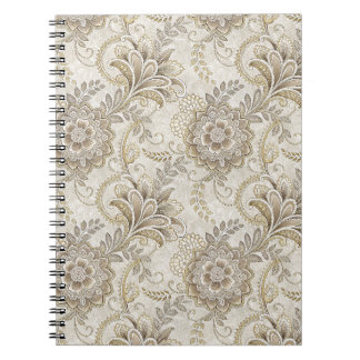 Carnet Motif artistique floral paisley royal élégant