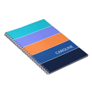Carnet Motif artistique personnalisé de bandes de blocs m