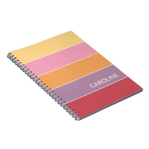 Carnet Motif artistique personnalisé de bandes de blocs m