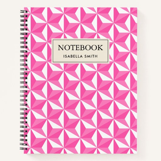 Carnet Motif Asanoha modèle Sakura (Devant)