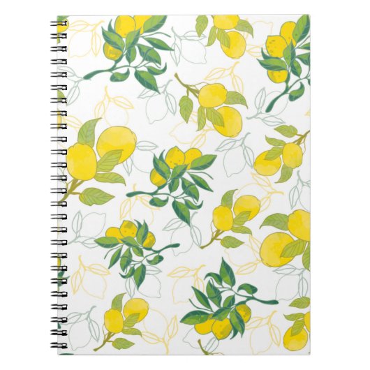 Carnet motif au citron (Devant)