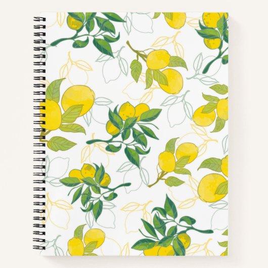 Carnet motif au citron (Devant)
