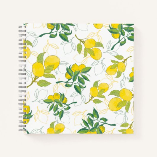 Carnet motif au citron (Devant)