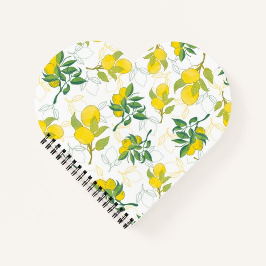 Carnet motif au citron (Devant)