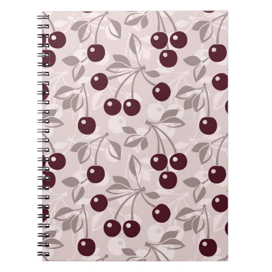 Carnet Motif aux cerises 2 (Devant)