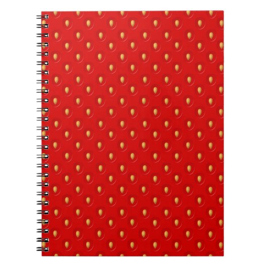 Carnet Motif aux fraises (Devant)