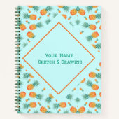 Carnet motif aux fruits à l'ananas (Devant)