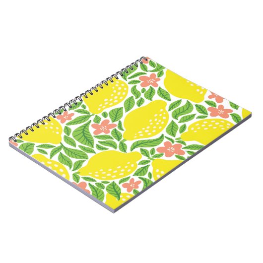 Carnet Motif aux fruits de citron. Pâte d'agrumes d'été t (Côté gauche)