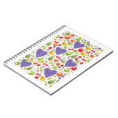 Carnet Motif aux fruits mignons (Côté gauche)