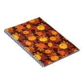Carnet Motif avec citrouille et érable d'automne (Côté Droit)