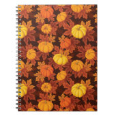 Carnet Motif avec citrouille et érable d'automne (Devant)