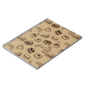 Carnet Motif avec des gâteaux, des desserts et la (Côté gauche)