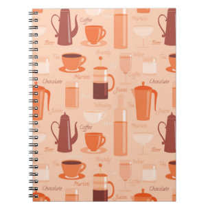 Carnet Motif avec les boissons et le texte