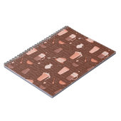 Carnet Motif avec les éléments relatifs de café (Côté gauche)