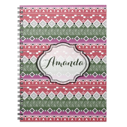 Carnet Motif aztèque. (Devant)