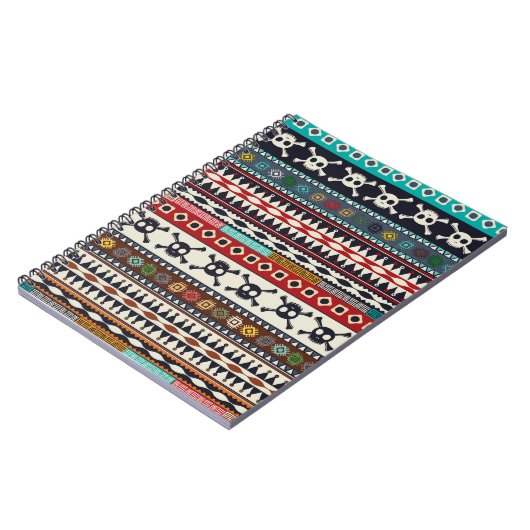 Carnet motif aztèque, design motif transparent (Côté gauche)