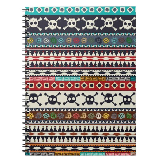 Carnet motif aztèque, design motif transparent (Devant)