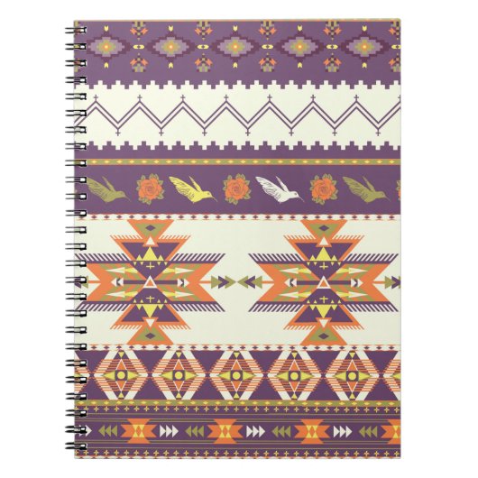 Carnet Motif aztèque incolore (Devant)