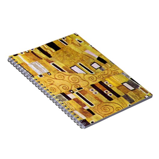 Carnet Motif baiser de Gustav Klimt, Art Nouveau (Côté Droit)