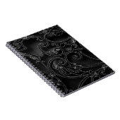 Carnet Motif baroque gothique noir (Côté Droit)