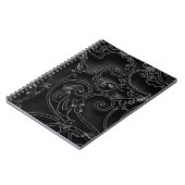 Carnet Motif baroque gothique noir (Côté gauche)