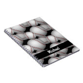 Carnet Motif Baseballs (Côté Droit)
