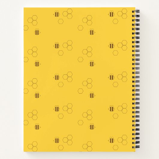 Carnet Motif Bee Honeypeb (Dos)