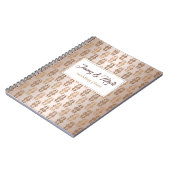 Carnet Motif beige de gradient baroque de style. Texte (Côté gauche)