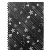 Carnet Motif Black Stars (Devant)