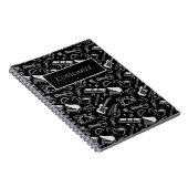 Carnet Motif Black & White Instruments (Côté Droit)