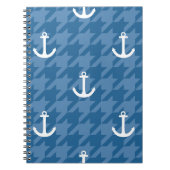 Carnet Motif blanc d'Ancre (Devant)