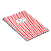 Carnet Motif blanc rouge de guingan (Côté Droit)