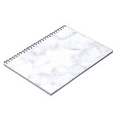 Carnet Motif blanc texture marbre (Côté gauche)