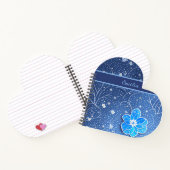Carnet Motif bleu blanc avec fleurs (Intérieur)