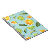 Carnet Motif bleu citron vintage (Côté Droit)