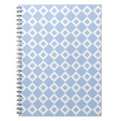 Carnet Motif bleu clair et diamant blanc (Devant)