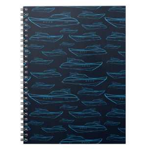 Carnet Motif bleu de yacht