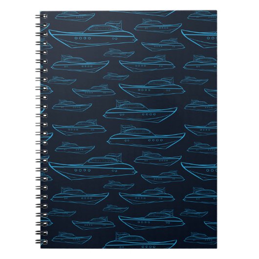 Carnet Motif bleu de yacht (Devant)
