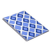 Carnet Motif bleu d'Ikat de diamant (Côté Droit)