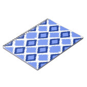 Carnet Motif bleu d'Ikat de diamant (Côté gauche)
