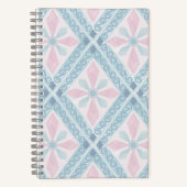 Carnet motif bleu en forme de diamant (Recto)