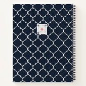Carnet Motif bleu et blanc Marocain Trellis (Dos)