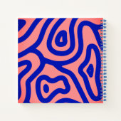 Carnet Motif bleu et rose sur un arrière - plan rose (Dos)