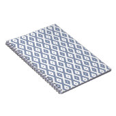 Carnet Motif bleu gris et blanc (Côté Droit)