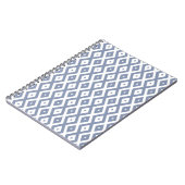 Carnet Motif bleu gris et blanc (Côté gauche)
