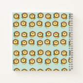 Carnet Motif bleu lion mignon (Dos)