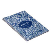 Carnet Motif bleu marine et blanc (Côté Droit)