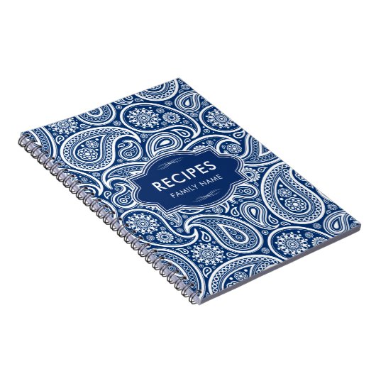 Carnet Motif bleu marine et blanc (Côté Droit)