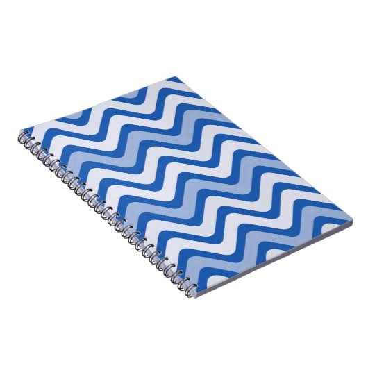 Carnet Motif bleu ondulé (Côté Droit)